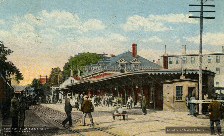Postcard: Boston and Maine Railroad Station, Dover, N.H.